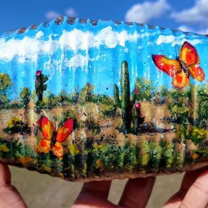 {SOLD} Rusty Can #1 ~ Desert Scene