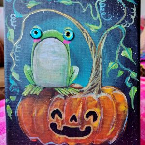 October 10th ~ Pouty Frog on a Pumpkin